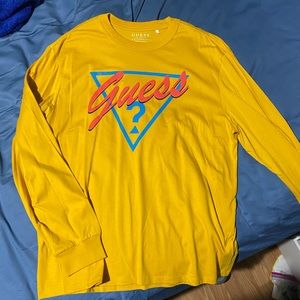 Guess XL yellow long sleeve shirt
